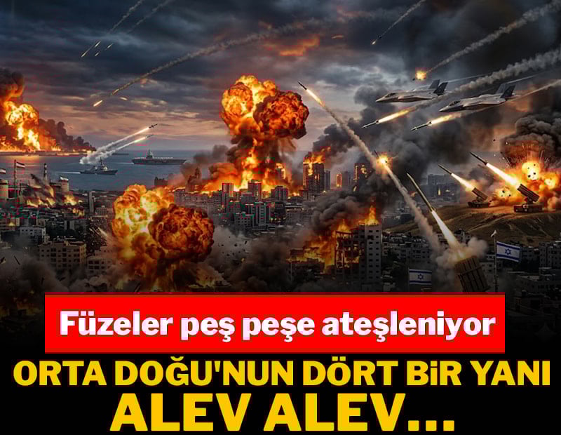 Füzeler peş peşe ateşleniyor! Orta Doğu'nun dört bir yanı alev alev… Savaşta 18. gün