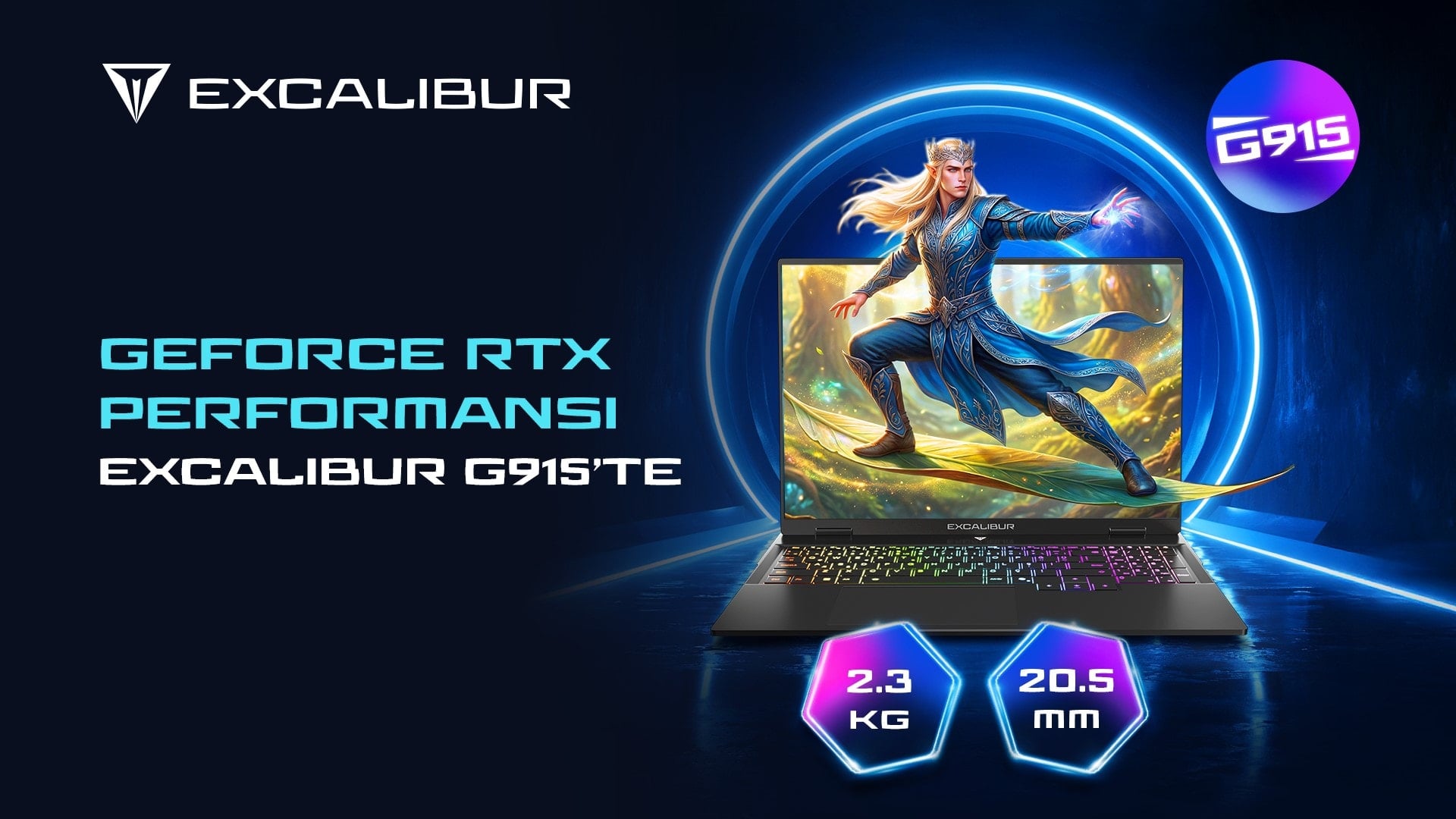 GeForce RTX Slim Performansı, Excalibur G915’te