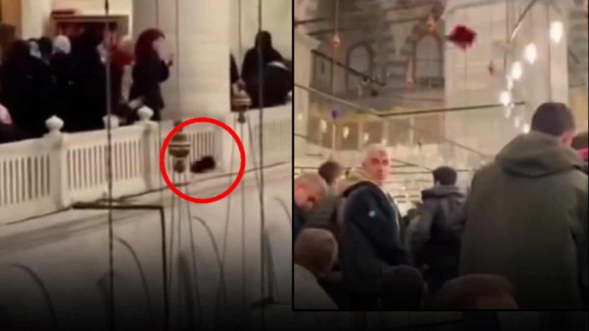 Kadir gecesi Fatih Cami'de ilginç protesto! Kadınlar, erkeklerin kafasına başörtüsü attı 