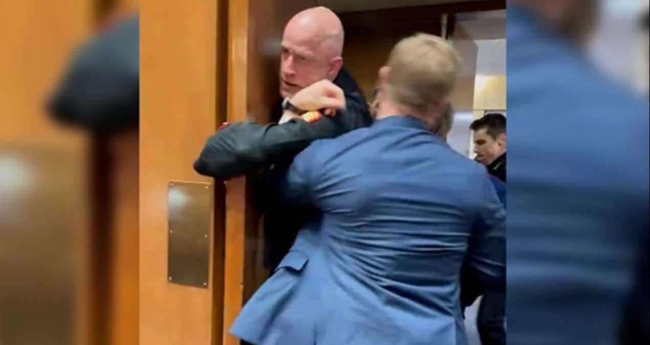 Kongre'de İran protestosuna sert müdahale: Eski askerin kolu kırıldı