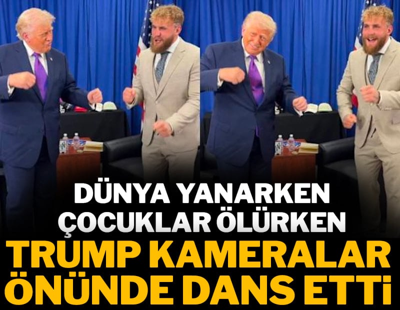 Dünya yanarken çocuklar ölürken Trump kameralar önünde dans etti