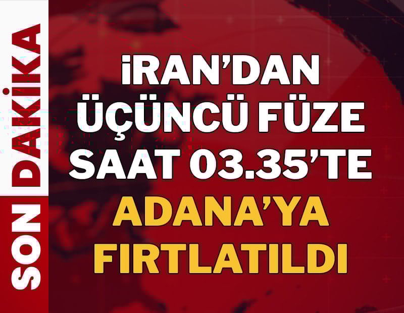 Son dakika: İran'dan ateşlenen üçüncü füze havada imha edildi