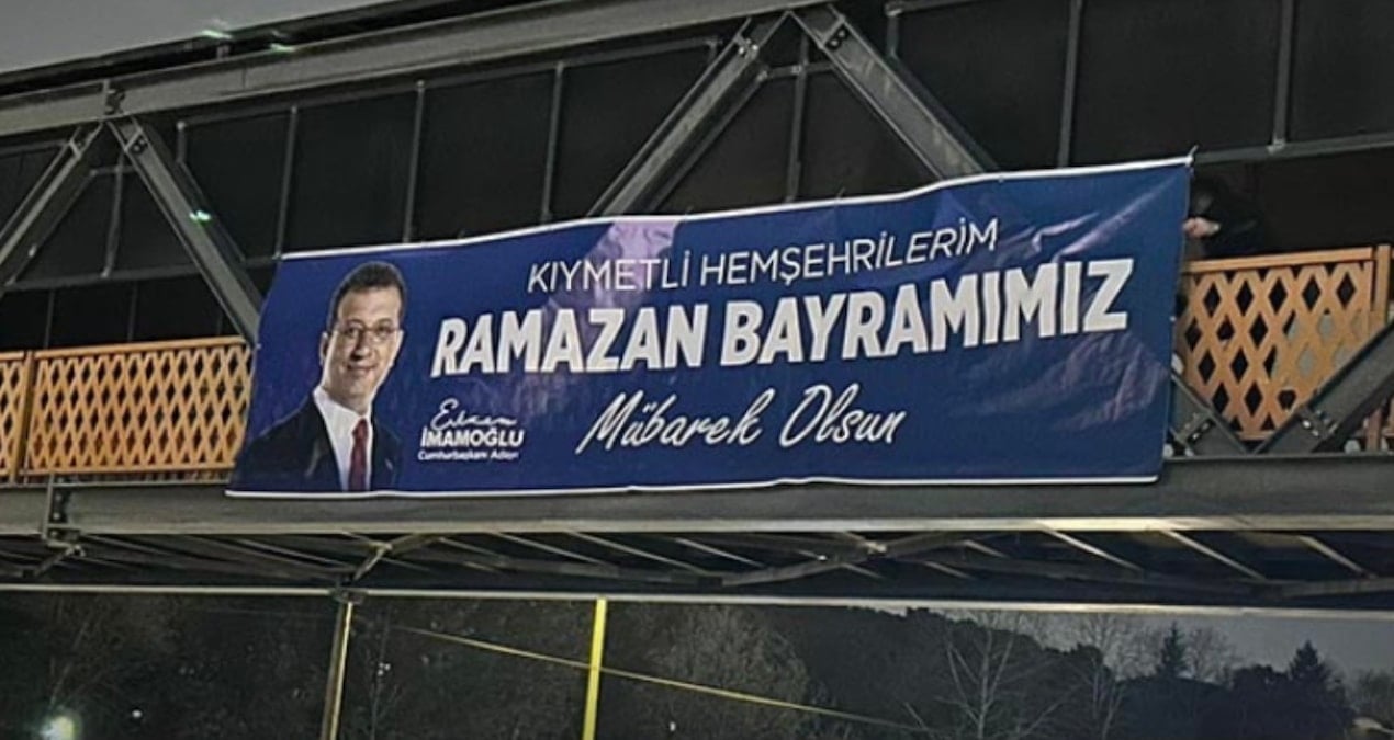 Bayramda da boş durmadılar! İmamoğlu'nun o afişlerini söktüler
