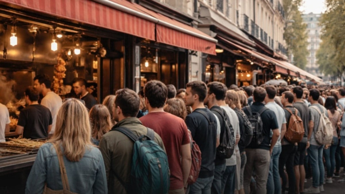 İki Türk sokak lezzeti için Fransızlar kuyruğa girdi! Ne döner ne de kokoreç...