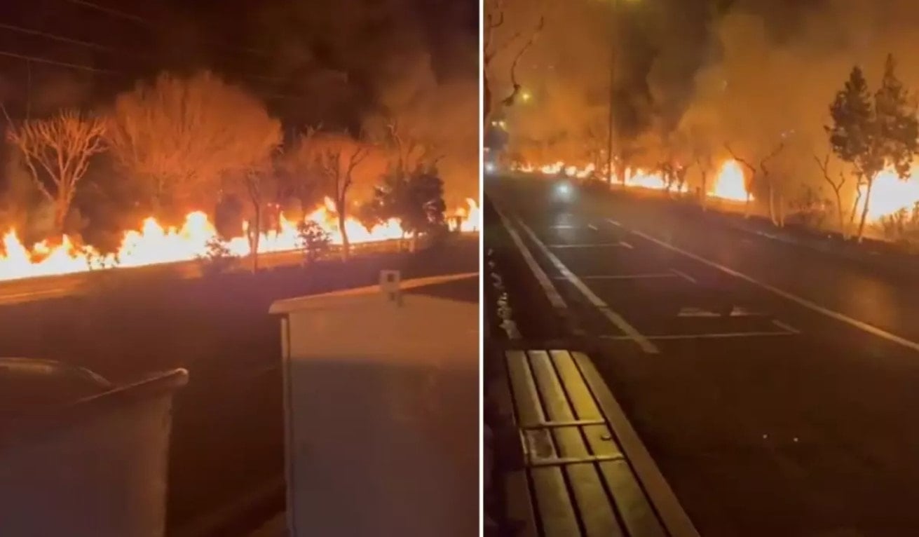 Petrol deposu patladı, kilometrelerce yol alev alev yanıyor