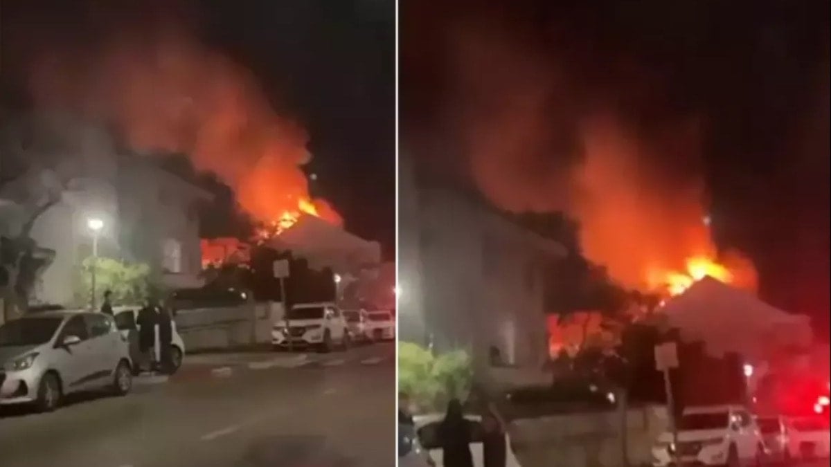 İsrailli yetkililerin evleri vuruldu, alevler geceyi aydınlattı