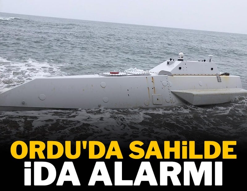 Son dakika... Ordu'da sahilde insansız deniz aracı bulundu