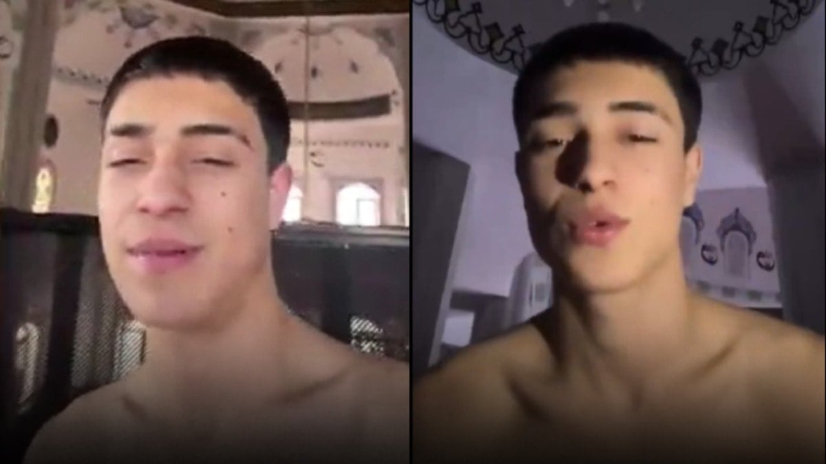 Camide yarı çıplak video çekti, tepki gösterenlerle dalga geçti 