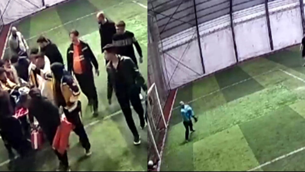 Kahramanmaraş’ta halı sahada kalede dururken göğsüne top isabet eden 49 yaşındaki Selahittin Atlı hayatını kaybetti. Atlı'nın yere yığıldığı anlar güvenlik kamerasına yansıdı.