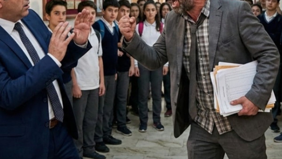 Görevden atılan öğretmen eski okulunu bastı! Koridorlarda müdürü kovaladı