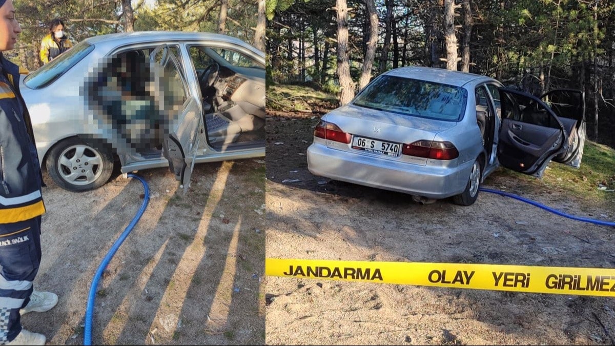 Ankara’da park halindeki araçta sır ölüm! Hortum detayı dikkat çekti