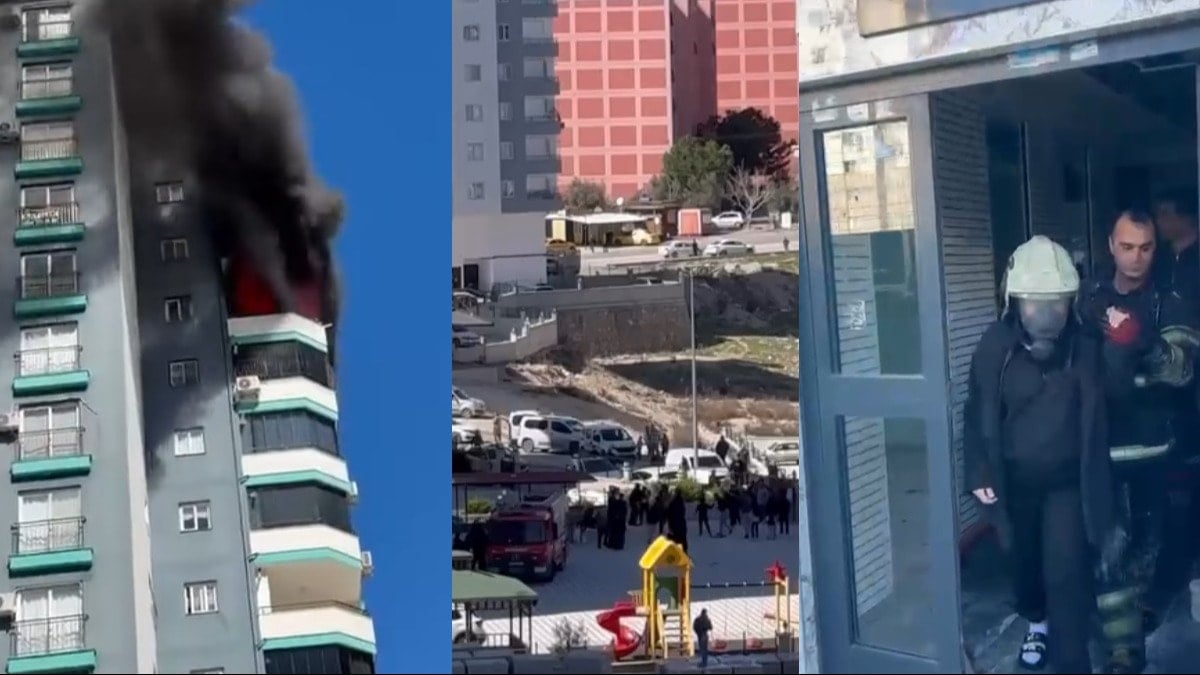 Yangın sırasında taşkınlık yapanları polis havaya ateş açarak dağıttı