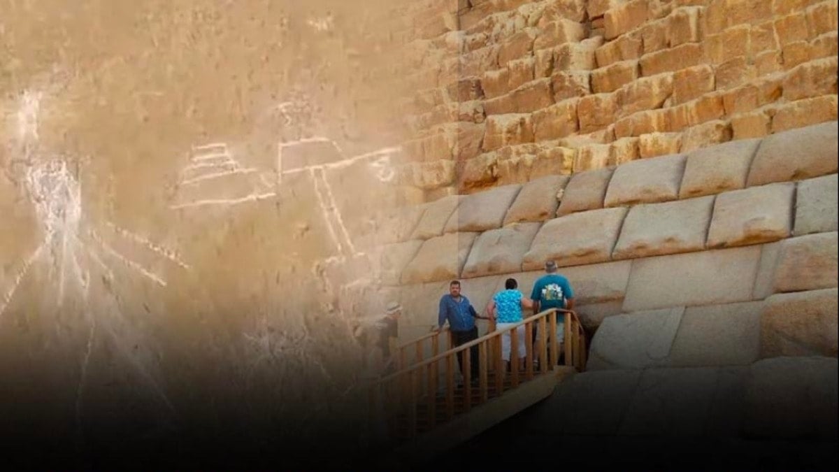 4 Bin yıllık tarihi piramide cinsel ilişkiye giren çöp adam çizdiler