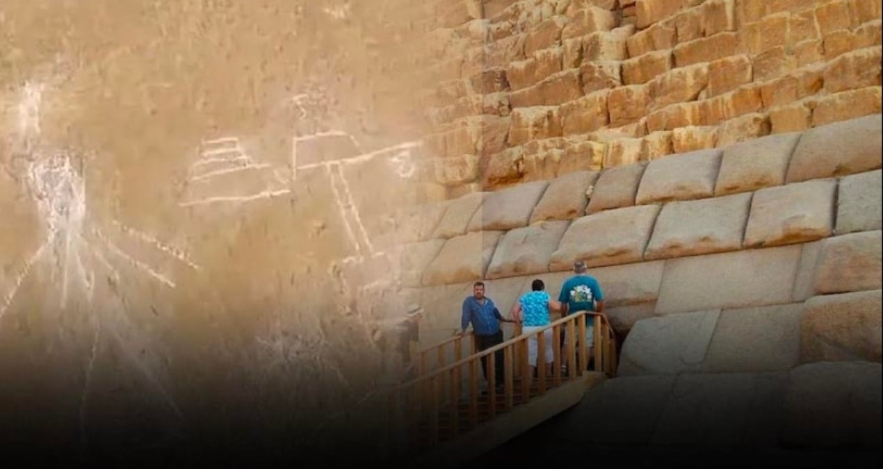 4 Bin yıllık tarihi piramide cinsel ilişkiye giren çöp adam çizdiler