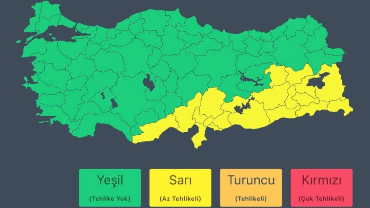 İçişleri Bakanlığı'ndan 'sağanak' ve 'fırtına' uyarısı