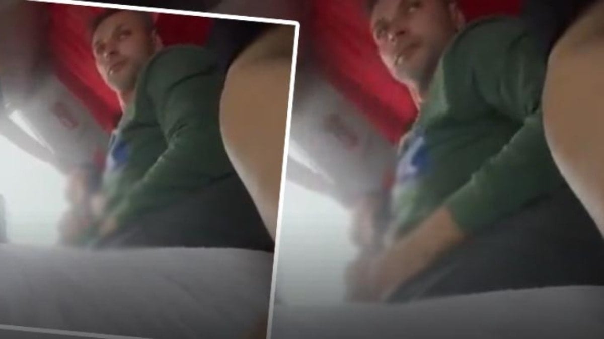 Bayramda yolcu otobüsünde skandal görüntü! Kadın gizlice kayda aldı