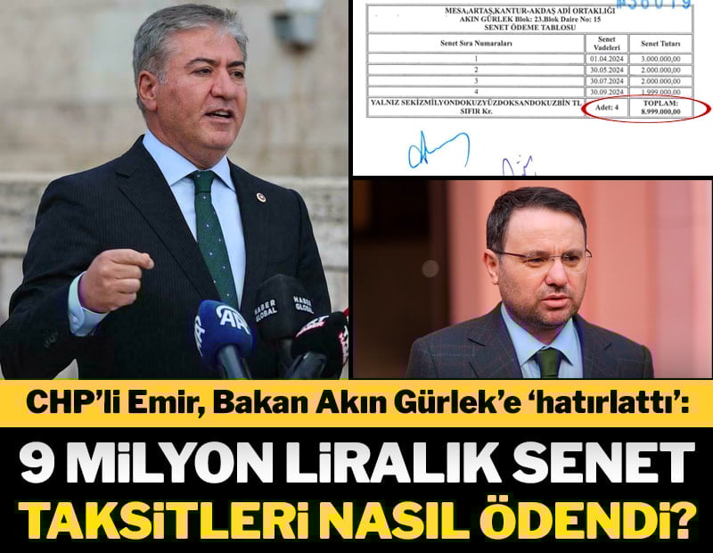 9 milyon liralık senet taksitleri nasıl ödendi?