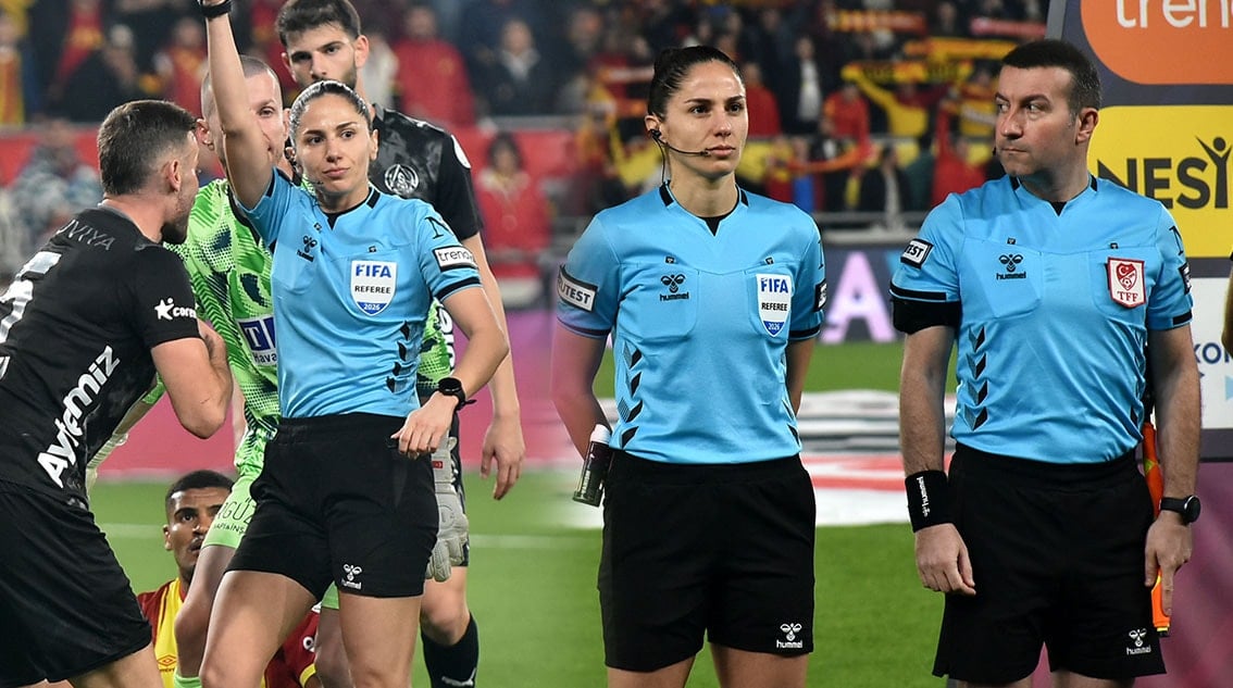 22 yıl sonra kadın hakemin yönettiği maçta müthiş son