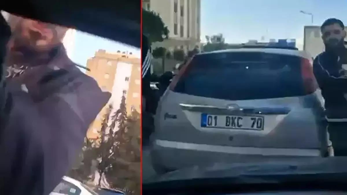 Trafikte tartıştığı aracın önünü kesip cam yumrukladılar