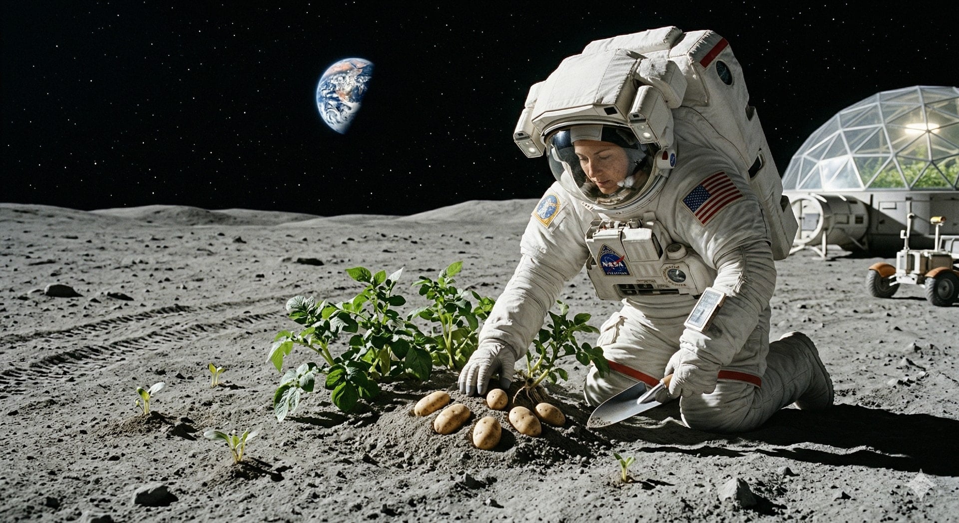 Ay yüzeyinde patates yetiştirilmeye başlanacak