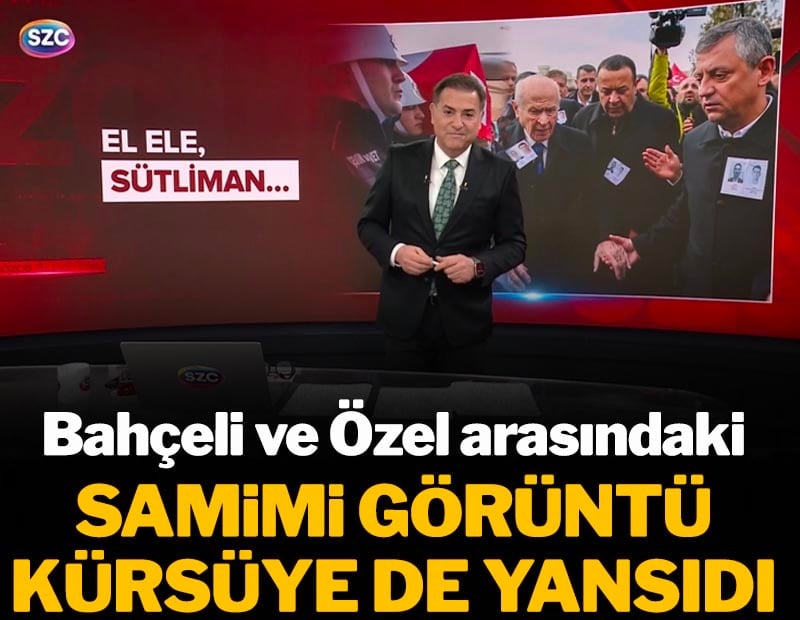 Bahçeli ve Özel arasındaki samimi görüntü kürsüye de yansıdı