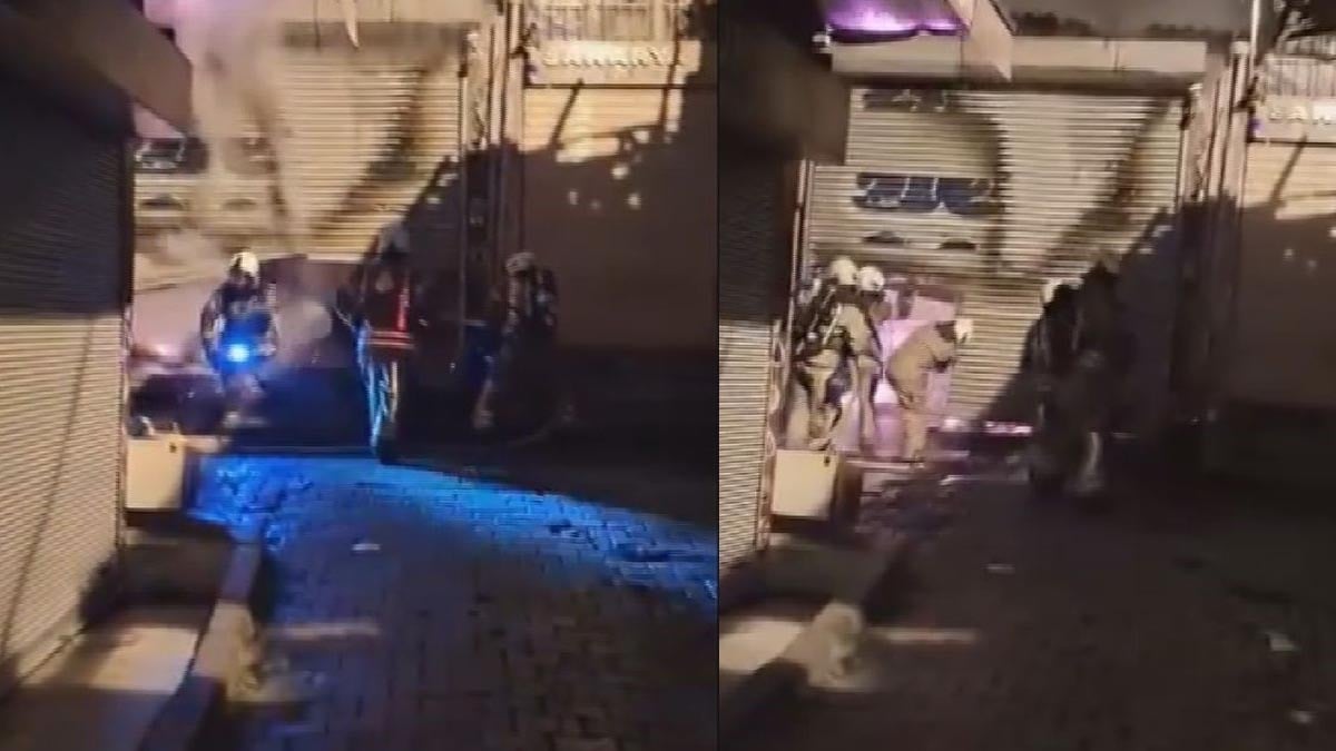 Beyoğlu’nda iş yeri alevlere teslim oldu