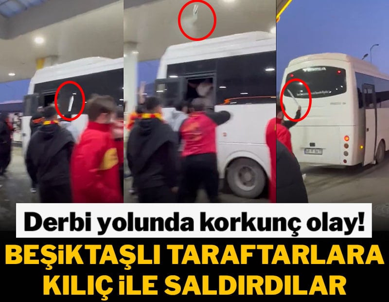 Derbi yolunda saldırıya uğradılar! Beşiktaşlı taraftarlara kılıç çektiler