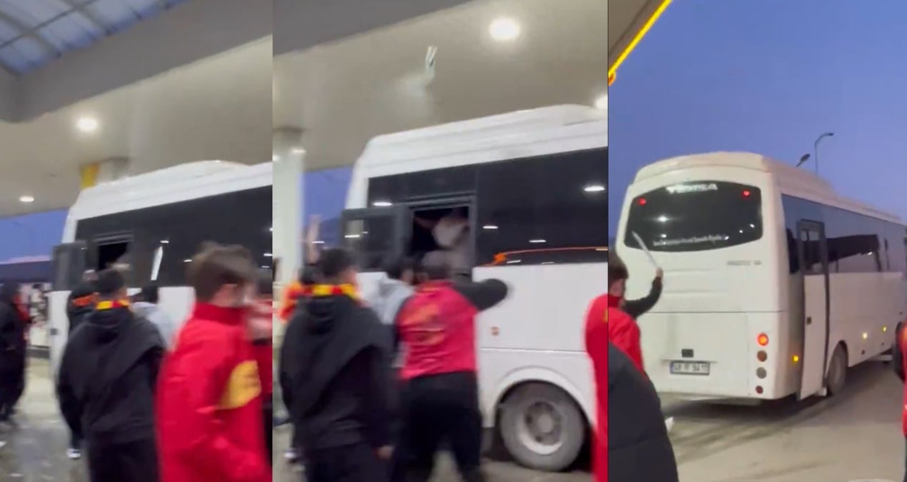 Derbi yolunda saldırıya uğradılar! Beşiktaşlı taraftarlara kılıç çektiler