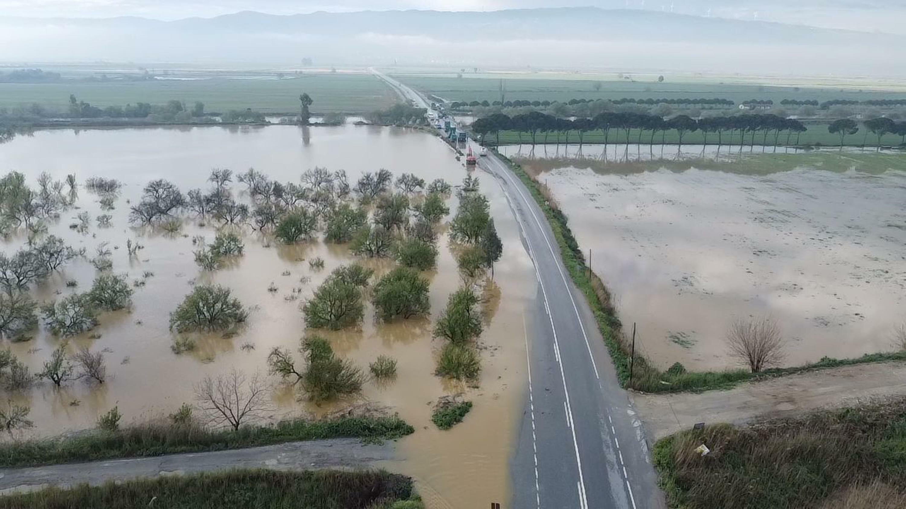 Aydın'da Büyük Menderes Nehri taştı: Tarım arazileri ve yollar sular altında kaldı