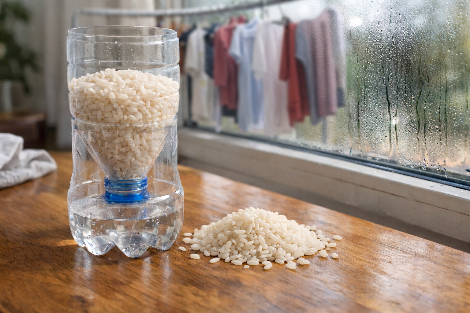 Kurutma makinesini unutun: Bir avuç pirinç ve pet şişe bakın ne işe yarıyor