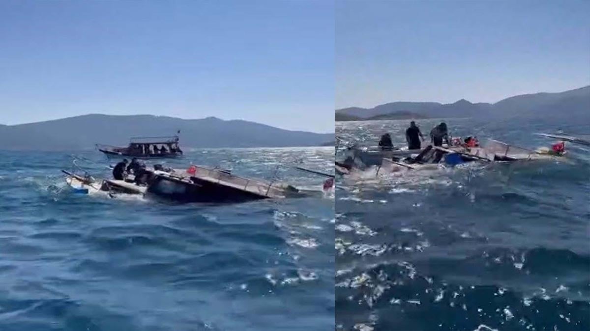 Bodrum açıklarında balıkçı teknesi su aldı