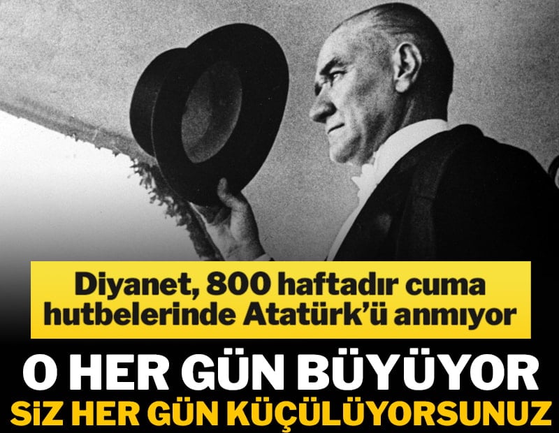 Diyanet’in Atatürk’e vefasızlığı 800 hafta oldu