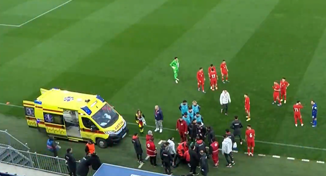 Egemen Korkmaz yere yığıldı! U21 maçı yarıda kaldı