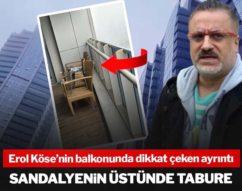 Erol Köse'nin balkonunda dikkat çeken ayrıntı: Sandalyenin üstünde tabure