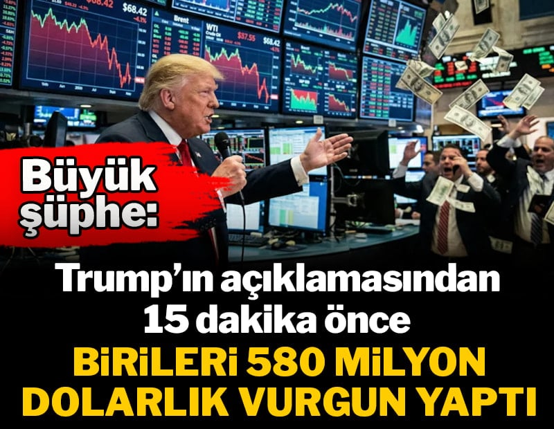 Trump açıklama yapmadan dakikalar önce zenginler vurgun yaptı