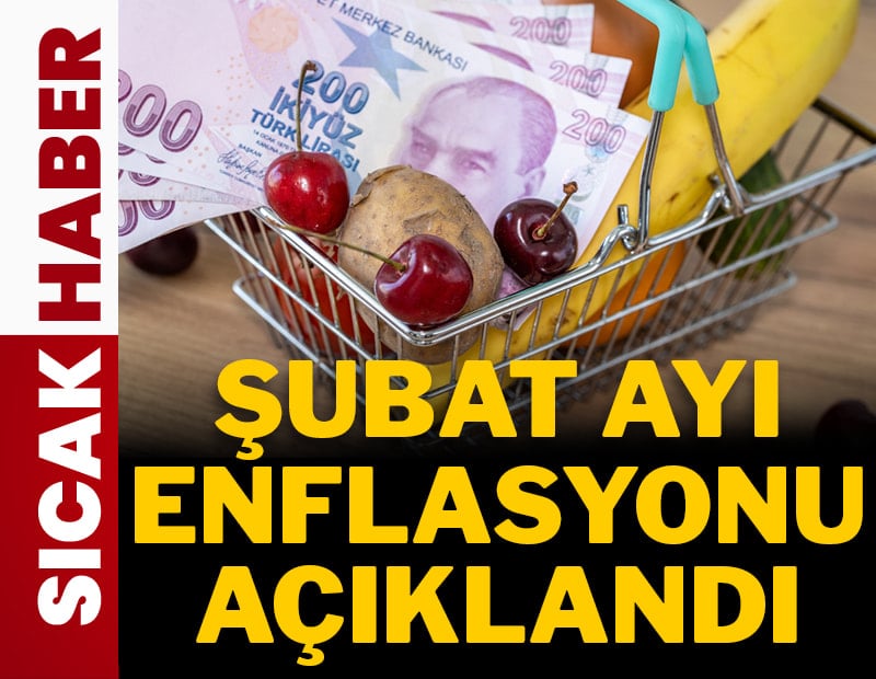 Son dakika... Şubat ayı enflasyonu belli oldu