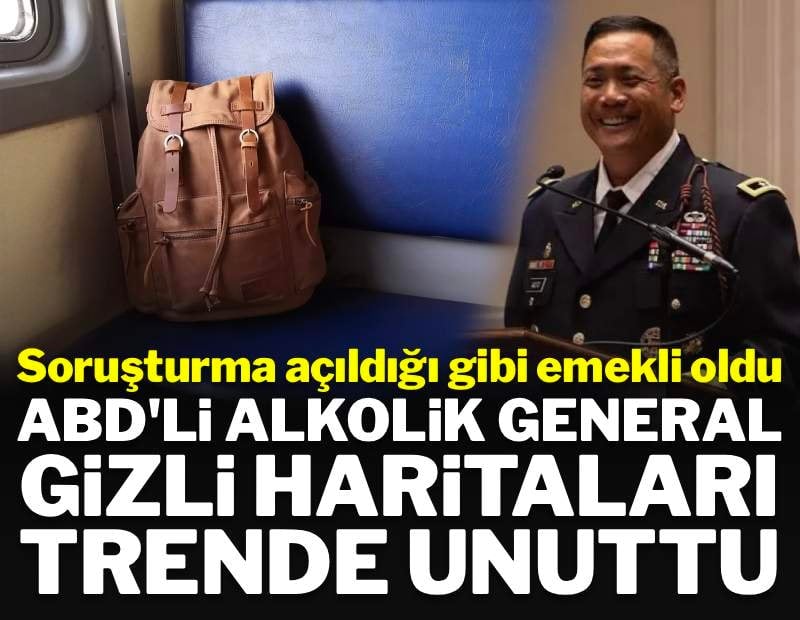 ABD'li alkolik Tümgeneral, gizli savaş haritalarını trende unuttu