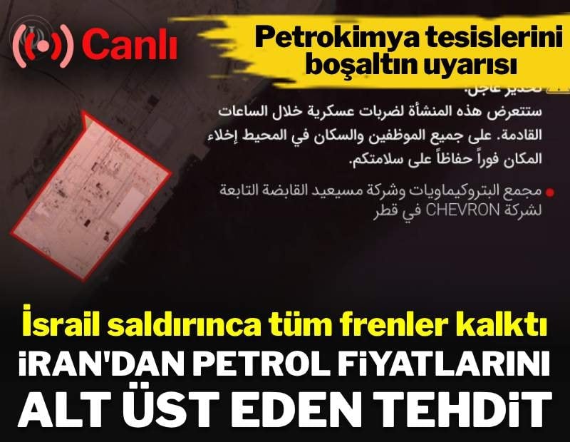 İsrail saldırısı tüm frenleri kaldırdı: İran'dan Petrokimya tesislerine saldırı tehdidi | Savaş'ta 19'uncu gün...