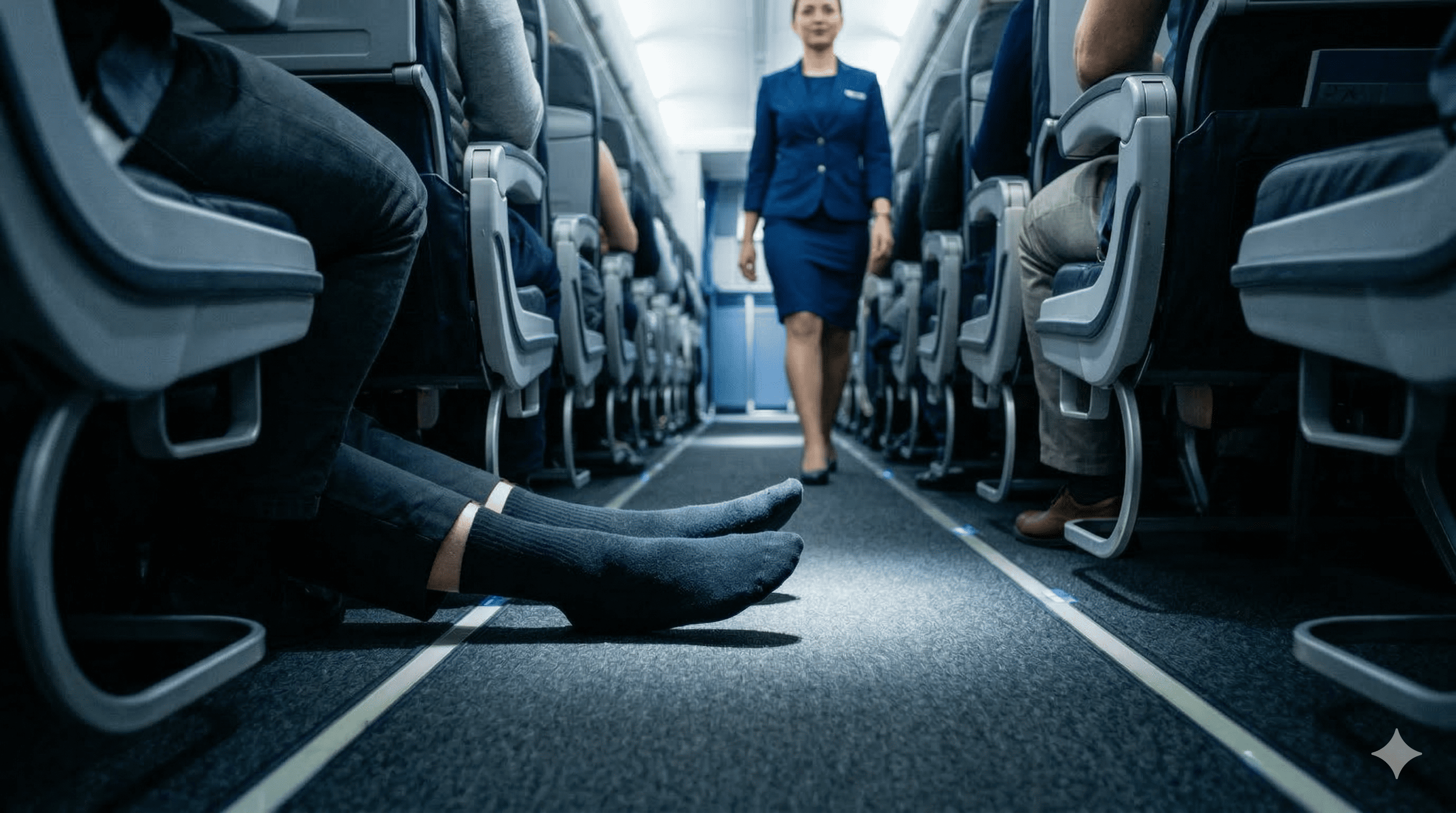 Uçağa asla siyah renk çorapla binmeyin