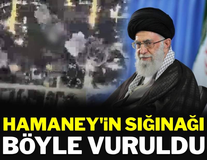 İsrail Hamaney'in sığınağını böyle vurdu