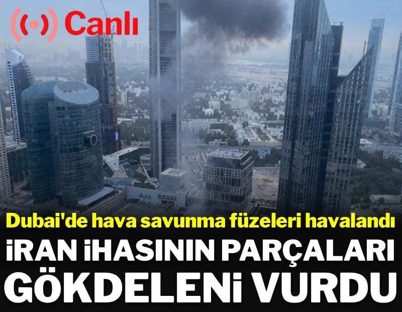 İran İHA'sının parçaları Dubai'deki gökdeleni vurdu