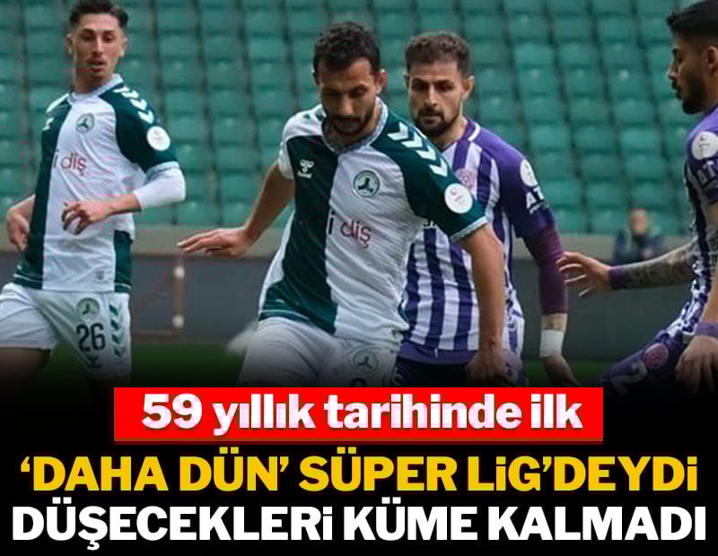 'Daha dün' Süper Lig'deydi: Düşecekleri küme kalmadı