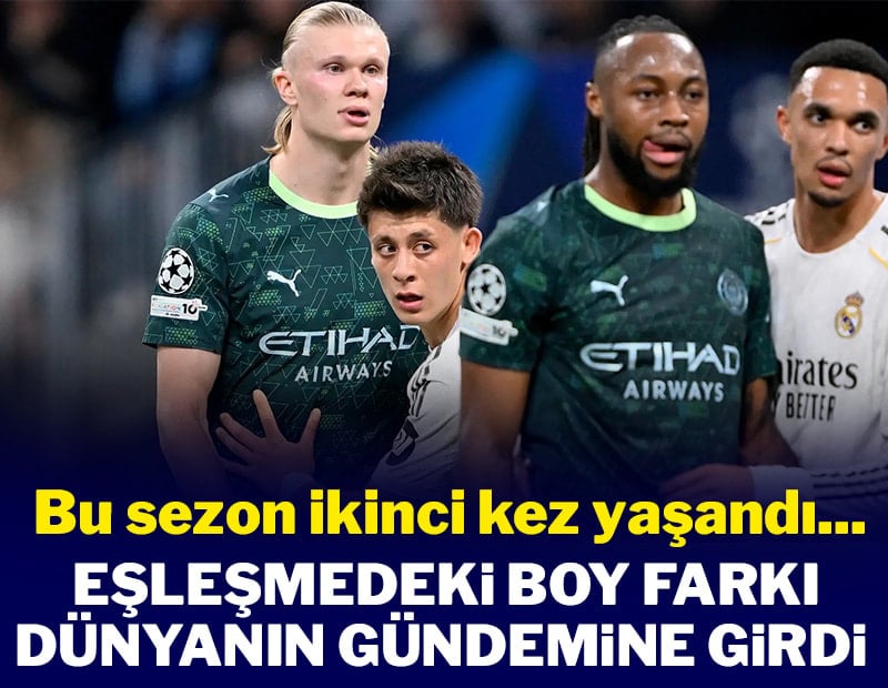 Arda Güler ve Haaland'ın boy farkı gündem oldu