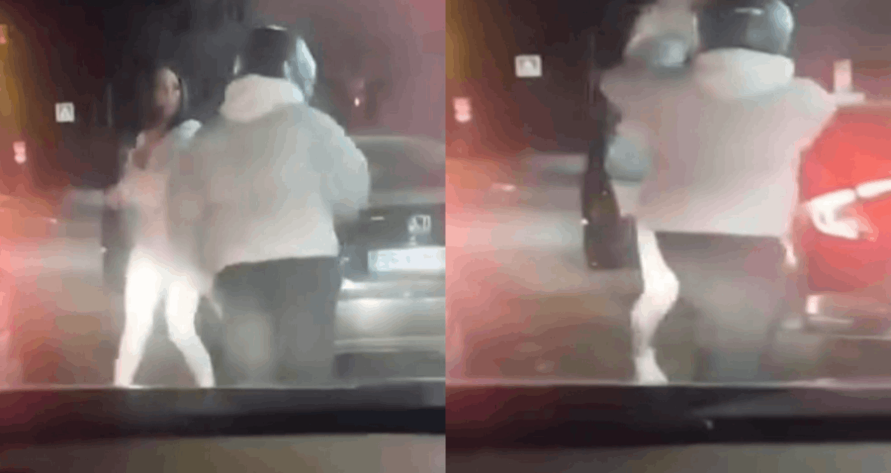 Trafikteki kadın kendisini uyaran sürücüyü tekme tokat dövdü