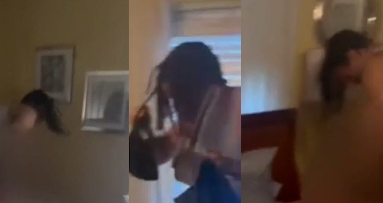 Sosyal medya bu ihanet videosunu konuşuyor! Sürpriz yapmak için eve erken geldi, karısını arkadaşıyla yatakta yakaladı