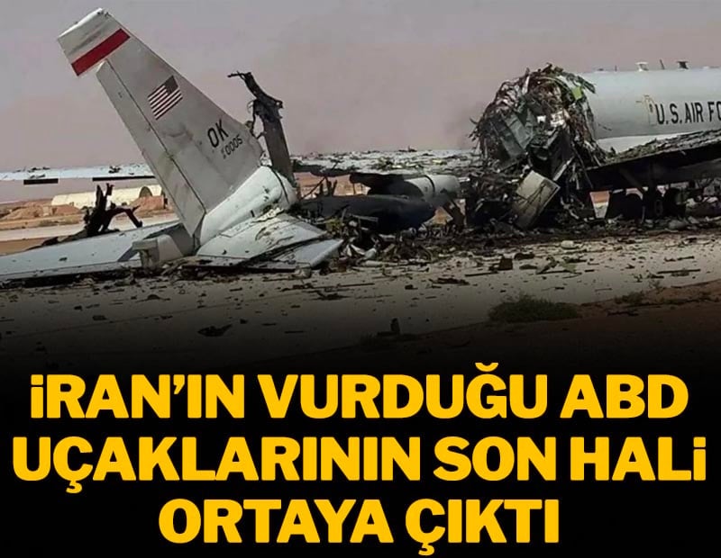 İran'ın vurduğu ABD uçaklarının görüntüleri ortaya çıktı