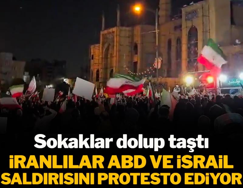 Sokaklar dolup taştı! İranlılar ABD ve İsrail saldırısını protesto etti