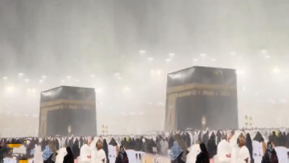 Ramazan'ın son gününde Kabe'de sağanak yağış