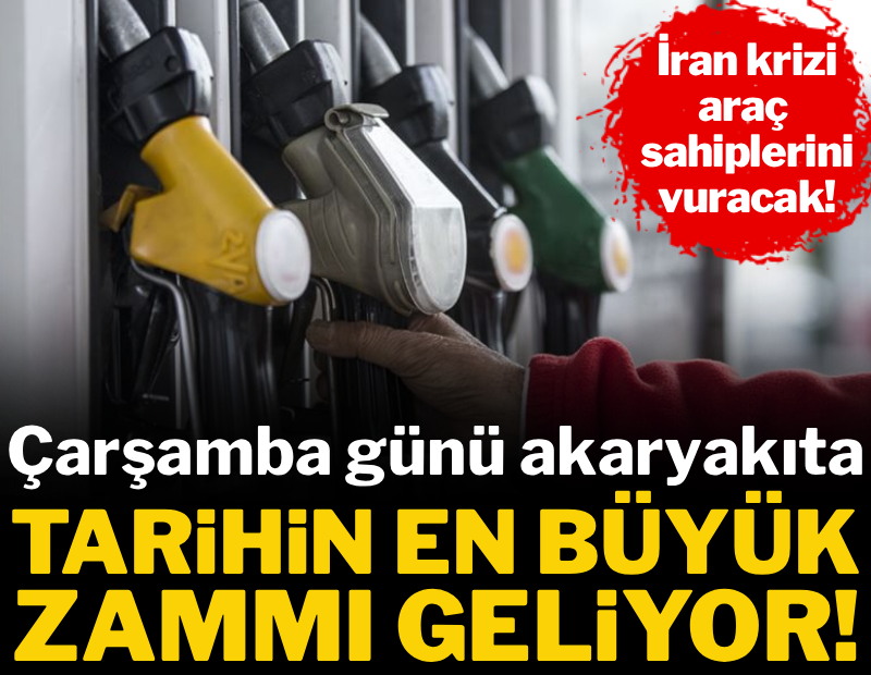 Yapılacak zam belli oldu: Çarşamba günü akaryakıta tarihin en büyük zammı geliyor