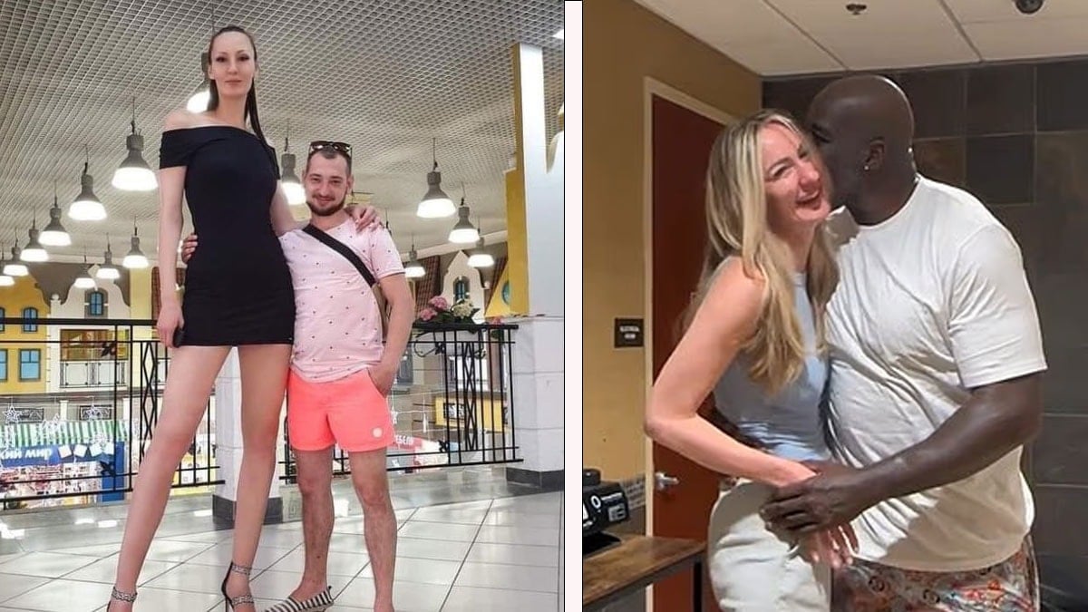 Dünyanın en uzun modeli ve NBA efsanesi yan yana: Boylarıyla herkesi şaşırttılar!